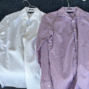 Banana Republic 2pk Grant Slim Fit M button down